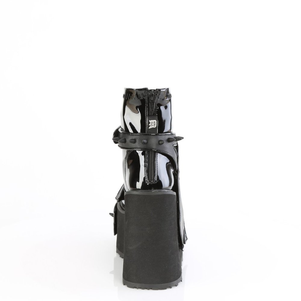 Demonia Transformer 808 Black Platform Ankle Boots with Interchangable Harnesses - Picture 2 of 5